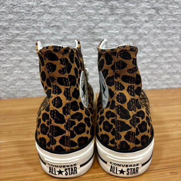 Converse Chuck Taylor All Star Lift Platform Leopard Suede Women’s Sz 7 - Picture 8 of 9